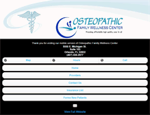 Tablet Screenshot of osteopathicfamilywellnesscenter.com